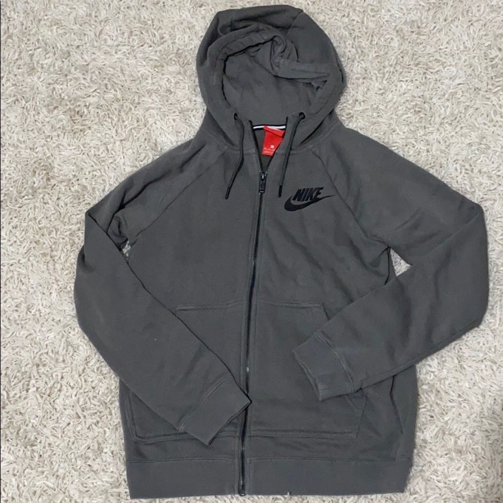 Army green Nike zip up